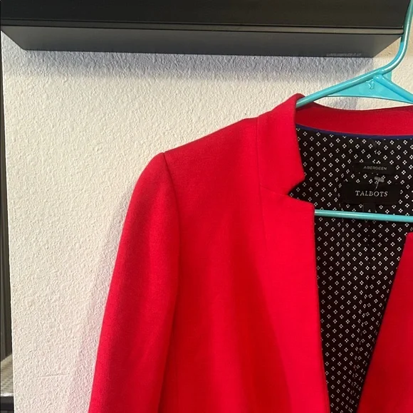 Talbots Aberdeen Vibrant Red Blazer - Picture 4 of 5